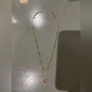 Kendra Scott Gold layering heart necklace